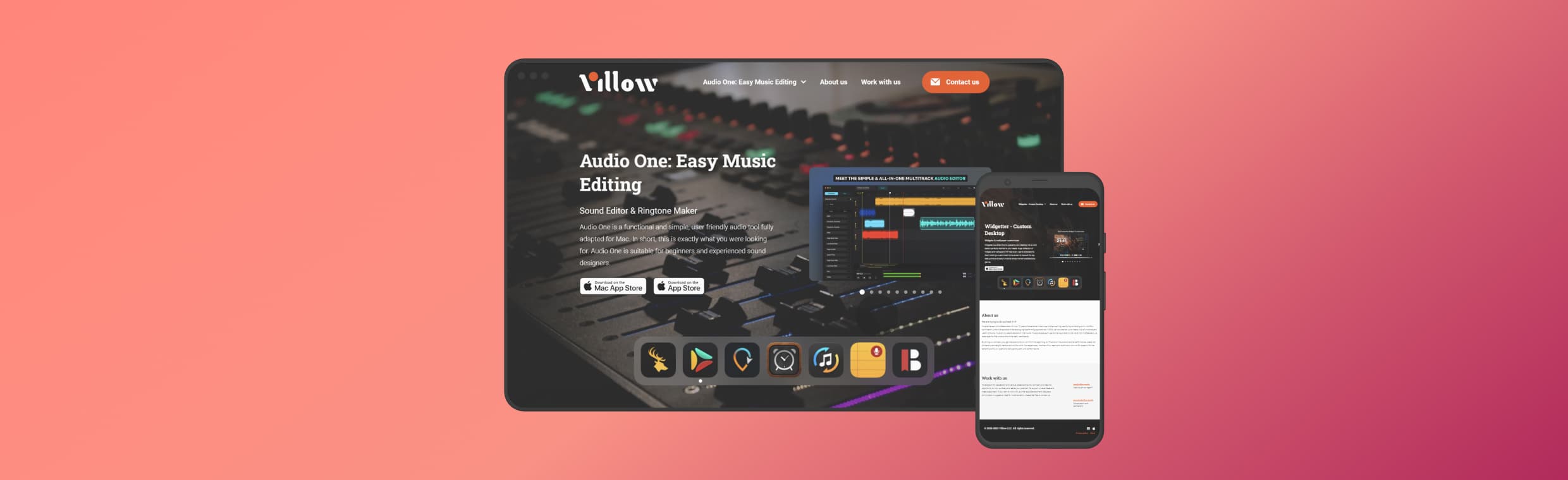 Экран приложения Audio One от Villow